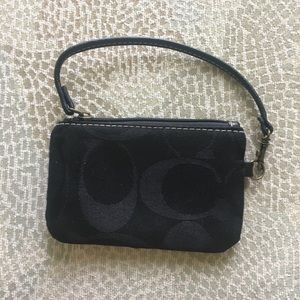 Black coach wristlet